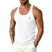 Men's Clothing High Elastic Ribbed Vest Slim Fit Sleeveless Base Layer Gym Top American_viptrois.com