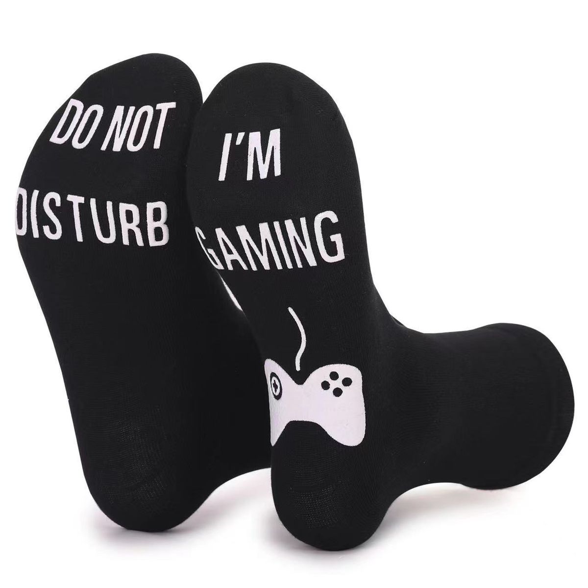 Cotton game socks sole letter non-slip adhesive floor socks Athletic casual creative socks_viptrois.com