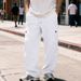 Men's Hip-Hop Streetwear Cargo Pants – Oversized Straight-Leg Joggers With Utility Pockets (S-XXXL, Polyester Blend)_viptrois.com
