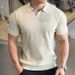 Men's Clothing New American Simple Retro Short Sleeved Men's Lapel Polo Shirt Business Slim Casual Versatile Short Sleeved T Shirt Summer_viptrois.com