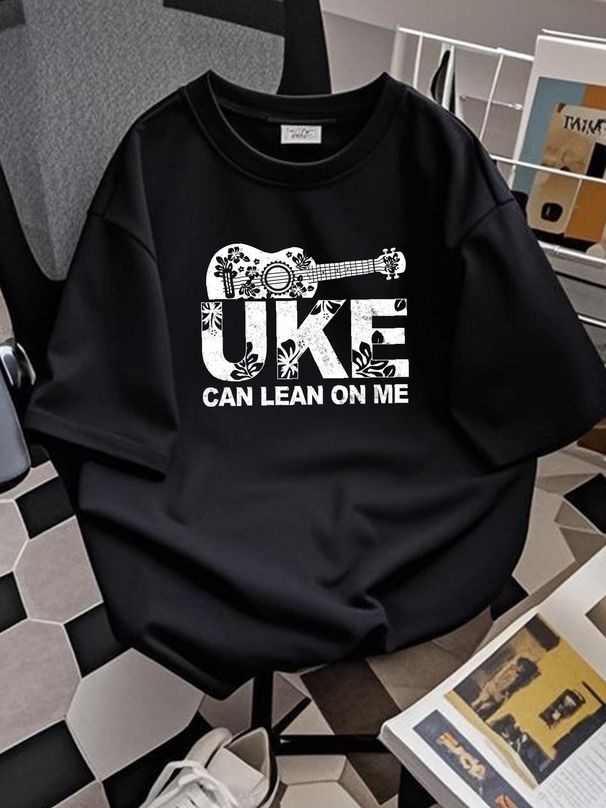 Uke Can Lean On Me Ukulele Player Hawaiian Baseball Cap Snapback Caps Knitted Hat Stretched Designer Clothes Casual Stylish Summer Unisex_viptrois.com