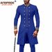 Men's clothing African men's zipper two-piece set_viptrois.com