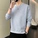 Men's Fleece-Lined Long Sleeve Sweatshirt – Heavyweight Pullover With Jacquard Letter Print (Oversized Fit, Winter-Ready)_viptrois.com