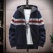Men's Fleece-Lined Hooded Zip-Up Sweater Jacket - Casual Warm Pullover For Winter, Soft & Comfortable, Plus Size Available_viptrois.com