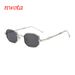 New Design Small Diamond Metal Frame Polygonal Sunglasses Multi Color Gradient Sunglasses_viptrois.com