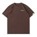 Monochrome Man- - Hanlu Japanese Style Men's Fashion Brand Letter Print Loose Fit Versatile Basic Cotton Couple's Short Sleeve T-Shirt_viptrois.com