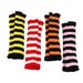 Unisex cosplay party Christmas gloves Bare fingers anime striped sleeves long wool gloves_viptrois.com