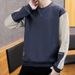 New printed autumn and winter hoodie men's spring and autumn round neck loose top chic trend_viptrois.com