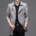 Pulse European American Spring And Autumn Turn-Down Collar Mid-Length Thin Men's Trench Coat Plus Size Business Casual British_viptrois.com
