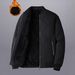 Men's Winter Baseball Jacket Fleece Lined Cotton Coat Slim Fit Casual Outerwear For Teens & Adults_viptrois.com