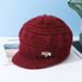 Middle Aged And Acrylic Silk Light Wool Women's Elderly Warm Mother Hats, Winter Plush Old Lady Hats_viptrois.com