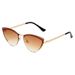Men's Sunglasses New Frameless Metal Cat Eye Sunglasses Small Frame Personality Trend Triangle Sunglasses Women's Fashion Glasses_viptrois.com