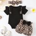 Kids’ Clothing Specially Supply The New In Hot Selling Baby Girl's Romper And Leopard Print Shorts Set_viptrois.com