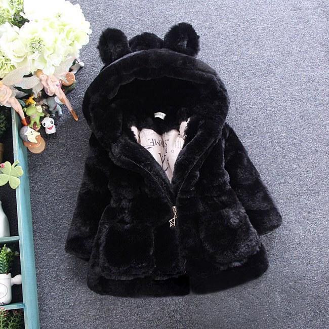 Children's Clothing Children's Faux Fur Coat Thickened Small And Medium Sized Children's Korean Style Girls Faux Fur Coat Baby Cotton Coat_viptrois.com