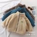 Children's lamb fleece jacket plus velvet jacket for boys and girls new styles for autumn and winter_viptrois.com