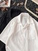 Men's Clothing Short Sleeved Shirt Men's Retro Casual Trendy Sports Youth Handsome Tops_viptrois.com
