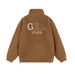 Men's Clothing Men's lamb plush cotton coat thickened fur and leather granular fleece jacket style polar fleece handsome cotton jacket_viptrois.com
