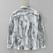 Tie Dye Retro Long Sleeved Shirt For Men, Fashionable And Versatile, Artistic And Casual Loose Top_viptrois.com