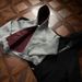 American Air Layer Short Hooded Sweater Men's Spring And Autumn 450g Heavy Boxy Version Emperor Red Cardigan Jacket_viptrois.com