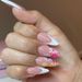 Nails Art & Tools White French Colorful Flower From Simple Almond Armor Cute Sweet Girl Ins Style Round Head False Nail Nail Nail Pieces_viptrois.com