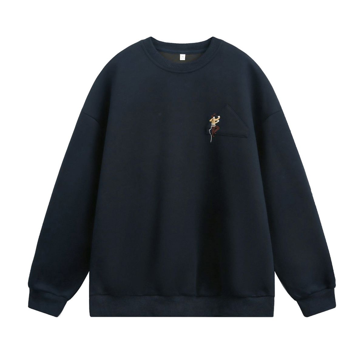 Men's Heavyweight Embroidered Crewneck Sweatshirt - 380GSM Relaxed Fit Casual Streetwear Pullover With Unique Design_viptrois.com