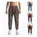 Men's Ethnic Print Loose Fit Casual Pants - Elastic Waistband, Wrinkle-Free Polyester, (Black/Beige/Navy/Red)_viptrois.com