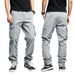 Men's Clothing Men's Loose Casual Workwear Trousers Spring Style Drawstring Multi Pocket Straight Fit For Formal & Casual_viptrois.com