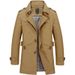 Men's Lightweight Cotton Jacket - Stylish Casual Windbreaker With Wrinkle-Resistant Design For All Seasons (Black, Khaki, Navy, Army Green)"_viptrois.com