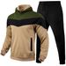 Men's Autumn Winter Hoodie & Sweatpants Set - Lightweight Cotton-Polyester Sportswear For Casual & Streetwear_viptrois.com
