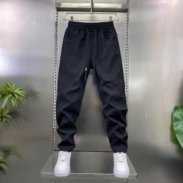 Men's Casual Pants Spring Autumn Solid Color Simple Versatile Jogger Lightweight Men's Bottoms_viptrois.com