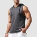 Men's Quick Drying Breathable Mesh Sleeveless Hooded Sports Vest Summer Thin Running Basketball Training Fitness Vest_viptrois.com