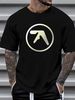 NWT Aphex Twin T-Shirt MEN T-Shirt BLACK SIZE L-XL Graphic Slightly Streetwear Breathable Homme Comfortable Top For Everyday Wear Summer Versatile_viptrois.com