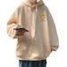 Autumn and Winter Trendy Brand Versatile Simple Hoodie Men's Retro High Street Loose Coat Trendy_viptrois.com