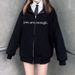 Womens Cute Hoodies Teen Girls Fall Jackets Oversized Sweatshirts Casual Drawstring Clothes Zipper_viptrois.com