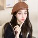 PU Leather For Women, Autumn And Winter Beret, British Style Artist Face Slimming, Artistic Versatile Octagonal Hat,_viptrois.com