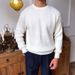 Men's Clothing Long Sleeved Casual Sweater British Round Neck Pullover Knitted Bottoming Sweater Trend_viptrois.com