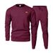 Men's Casual Textured Crewneck Sweatshirt & Jogger Set - Thickened Polyester Lounge Wear For Outdoor Commuting Gym Streetwear (Multi-Color)_viptrois.com