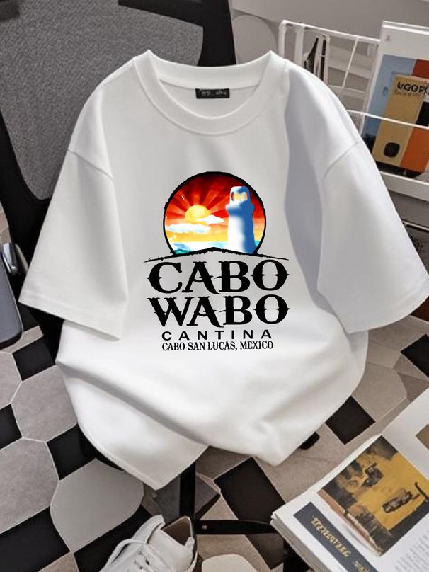 Cabo Wabo Cantina Establish 1990 XL T-Shirt Sammy Hagar Double-Sided San Lucas Homme Fashion Summer Casual Breathable Stretched Comfortable_viptrois.com