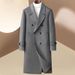 Pulse Three-Button Over-the-Knee Wool Trench Autumn Winter New Loose Fit Woolen Coat Men's Trendy Jacket_viptrois.com
