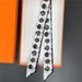 Black And White Camellia Long Commuting Belt Hair Headband Ribbon Bag Tie Small Women's Scarf_viptrois.com