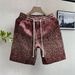 Men's Casual Shorts Lightweight Breathable Loose Fit 5-Inch Inseam Quick-Dry Beach Walking Shorts Versatile Color Palette_viptrois.com