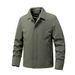 Blue Fantasy Men's Business Casual Jacket - Winter Warm Polyester Zip-Up Blazer With Notch Lapel - Slim Fit Office & Travel Coat_viptrois.com