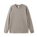 Pulse Round Neck Sweatshirt Unisex Fashion Heavyweight Solid Color Combed Staple Cotton Couple Trendy Brand Base Long Sleeve_viptrois.com