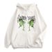 Skull Butterfly Street Hip Hop Gothic Harajuku Y2K Black Zipper Double Layer Hoodie Women's Jacket Sweatshirt_viptrois.com
