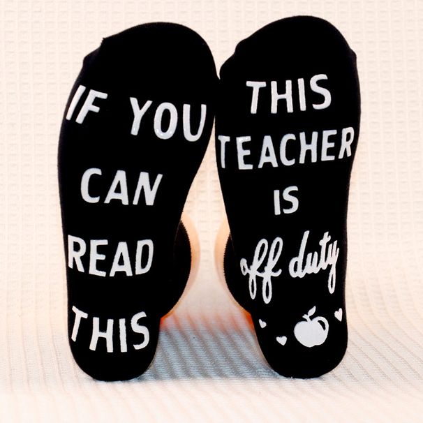 Mid-tube socks Cotton socks soles letter dot adhesive floor socks non-slip game socks_viptrois.com