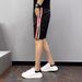Men's Slim Fit Ice Silk Pants Trendy Striped Summer Outerwear Three-Point Shorts Popular Online Clothing_viptrois.com