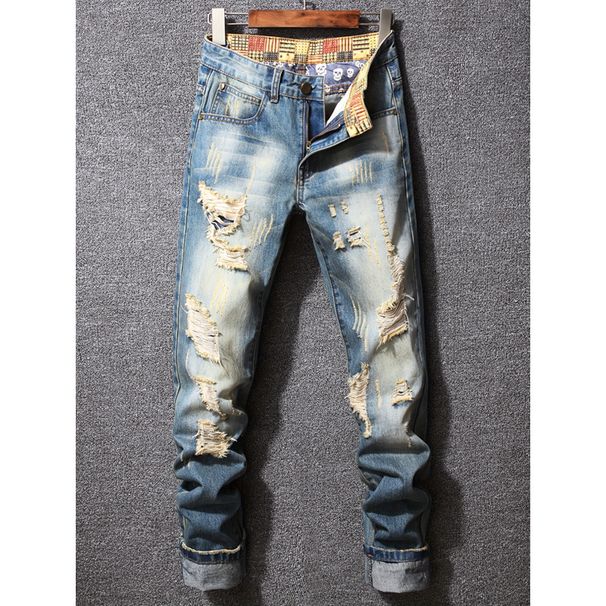 Fit Straight Pants Niche New Sense Sub-design Denim Trousers Men's Autumn High Street Retro American Style_viptrois.com