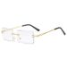 Fashion Square Rimless Sunglasses For Women - UV400 Protection Gradient Lens Chic Style Outdoor Sports Driving Fishing_viptrois.com