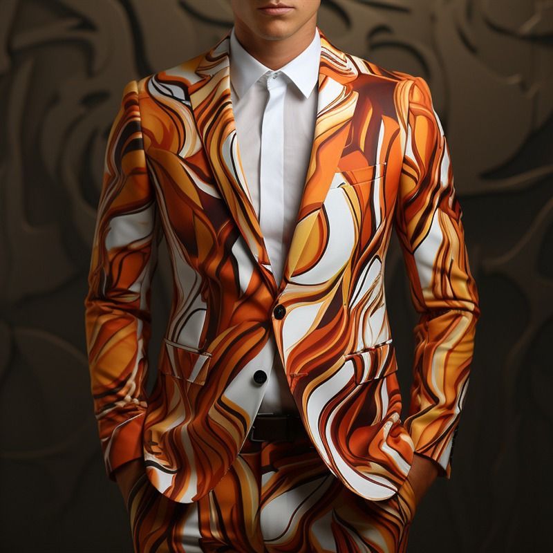CT Men's 2025 Camouflage Set Jacket Cosplay Party Stage Nightclub Shiny Cool Performance Suit_viptrois.com