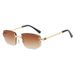Men's Sunglasses New Fashion Internet Celebrity Sunglasses Women's Frameless Cut Edge Square Sunglasses Shooting Sunglasses_viptrois.com